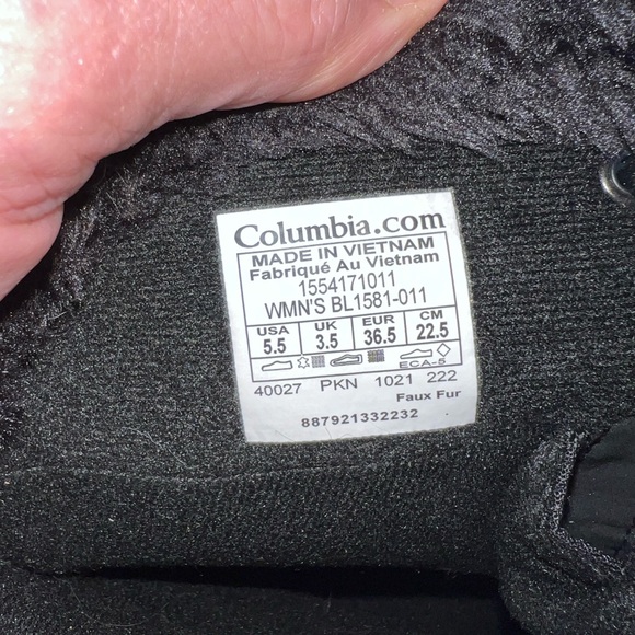 COLUMBIA WOMEN'S ICE MAIDEN II BLACK/COLUMBIA BOOTS SIZE: 5.5 (BL1581-011) - Picture 4 of 13